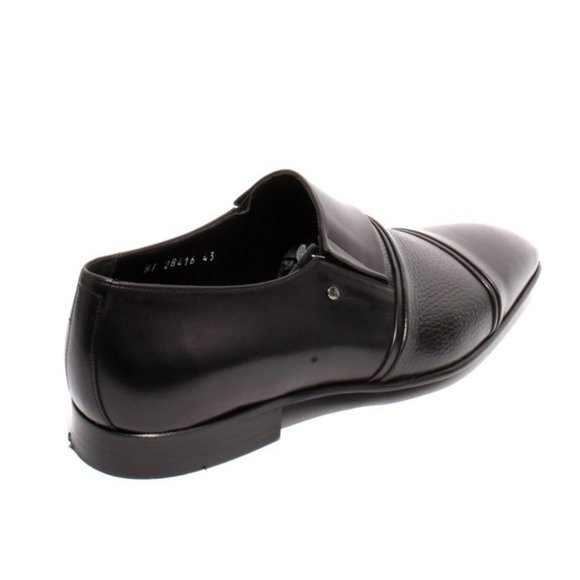 Italian ROBERTO SERPENTINI 28416 Black Nappa Leather Classic Dress Shoes main image 7
